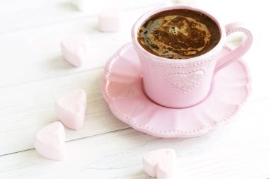 Kahve ile pembe Kupası