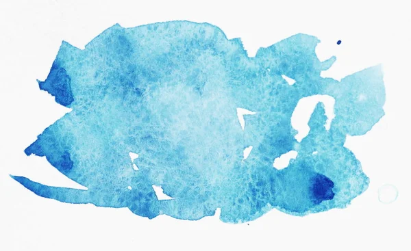 抽象的な手描きの水彩画の青色の背景色 — ストック写真