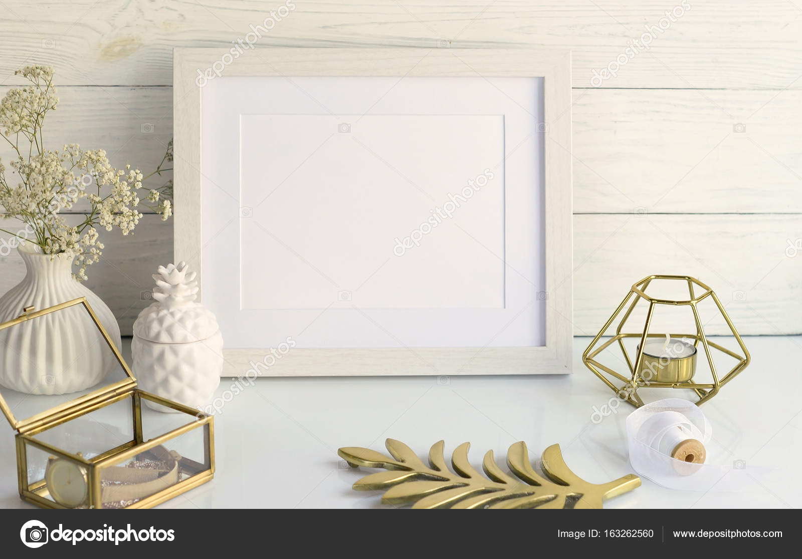 Download White Frame Mockup With Interior Items On White Wooden Background Poster Product Design Styled Mock Up Copy Space Stock Photo C Si 27star 163262560 PSD Mockup Templates