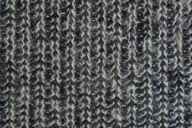 Bir doku örme yün kumaş gri renk arka plan
