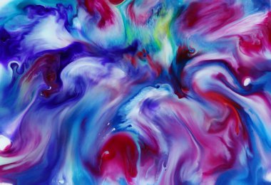 Suluboya soyut renkli sevdalanma görünümü