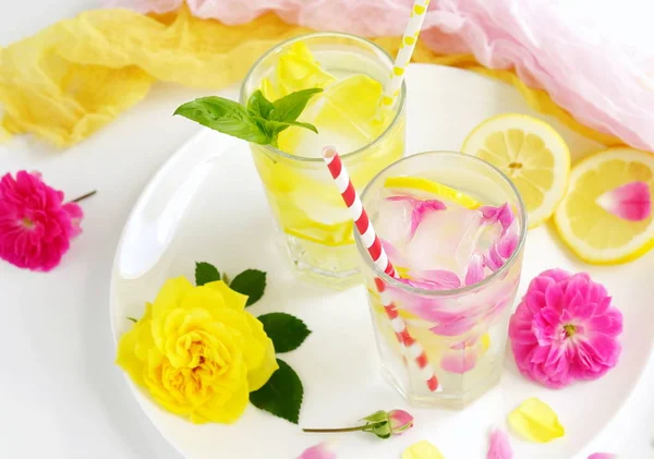 Homemade rose lemonade — Stock Photo, Image