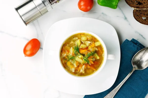 Homemade vegetable soup — Stock Photo, Image