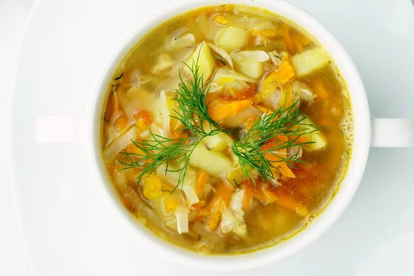 Домашнє овочевий суп — стокове фото