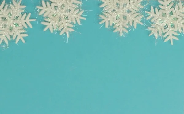 Decorações de Natal de flocos de neve brancos — Fotografia de Stock