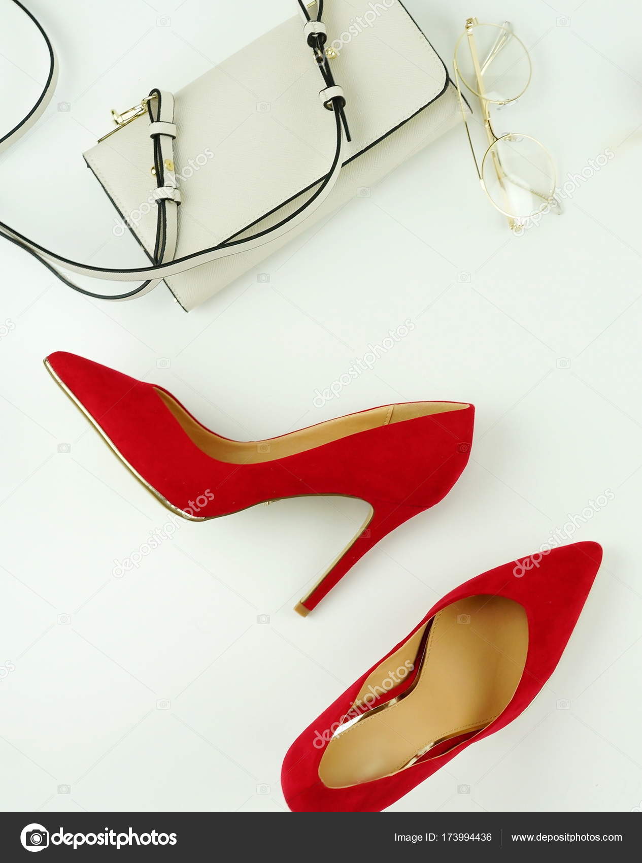 trendy red shoes