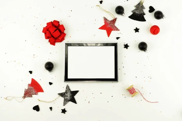 Weihnachtlicher Hintergrund. kreative abstrakte Komposition — Stockfoto