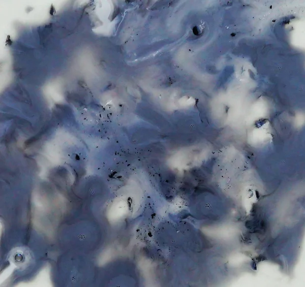 Akvarell Abstrakt Mörkblå Färg Marmor Flytande Konsistens Bakgrund — Stockfoto