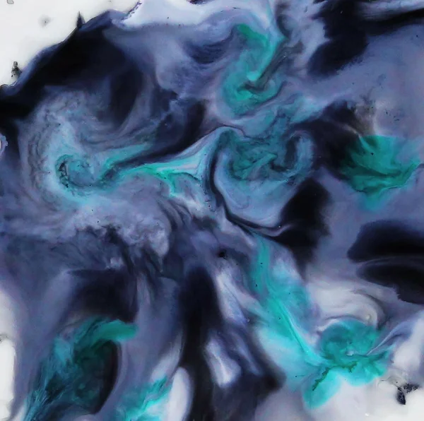 Akvarell Och Abstrakt Blått Marmor Flytande Konsistens Bakgrund — Stockfoto