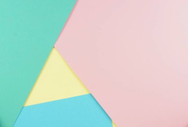 Soyut pastel mavi pembe sarı renk kağıt arka plan. Yaratıcı renkli pastel kağıt