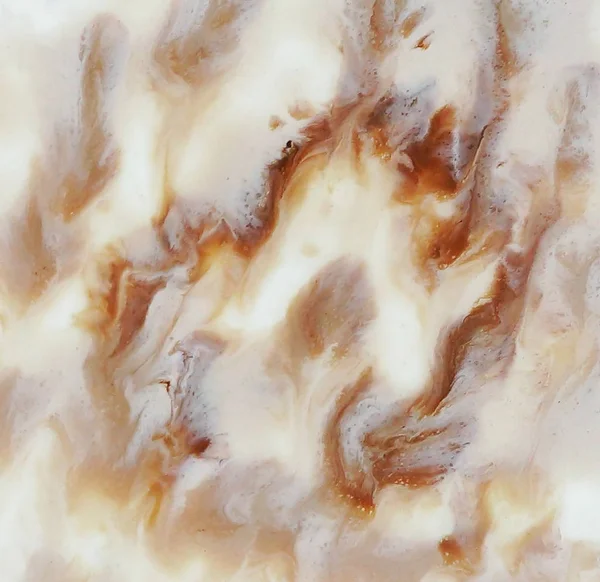 水彩抽象ベージュ茶色液体大理石のテクスチャ背景 — ストック写真