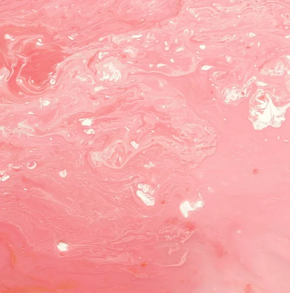 Absztrakt Márvány Pasztell Korall Rózsaszín Festék Háttér Akril Textúra Márvány — Stock Fotó