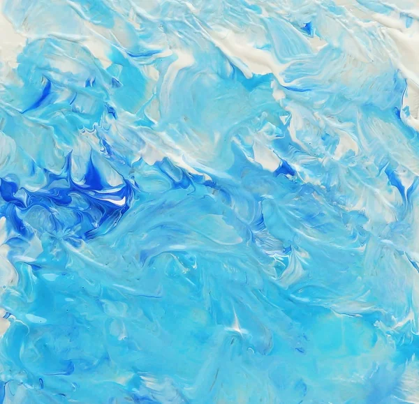 Pastel Mármore Abstrato Fundo Pintura Cor Azul Textura Acrílica Com — Fotografia de Stock