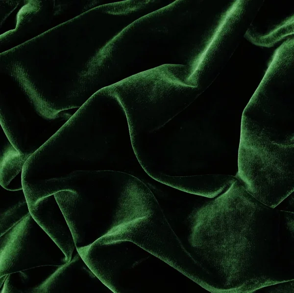 Terciopelo Color Verde Textura Fondo — Foto de Stock