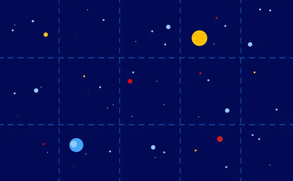 Plochá mapa vesmíru — Stockový vektor