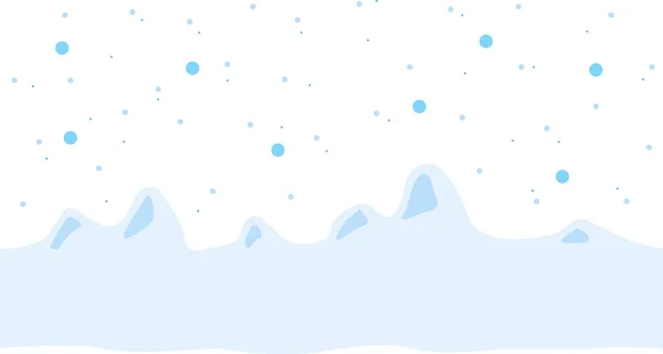 降雪和雪堆 — 图库矢量图片