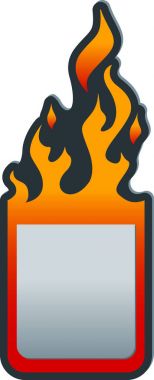 Soyut yangın etiket