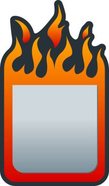 Soyut yangın etiket