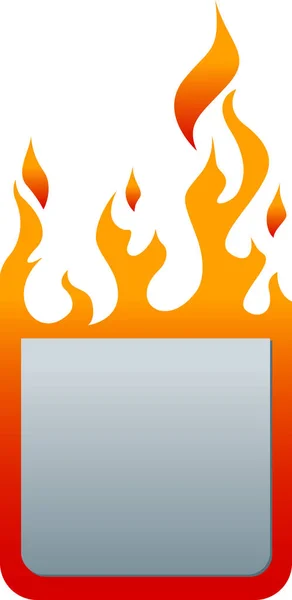 Resumen Etiqueta Fuego — Vector de stock