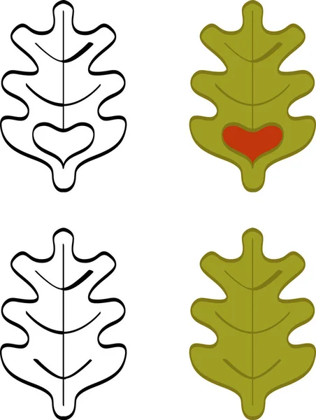 Анотація дубовим листям — стоковий вектор