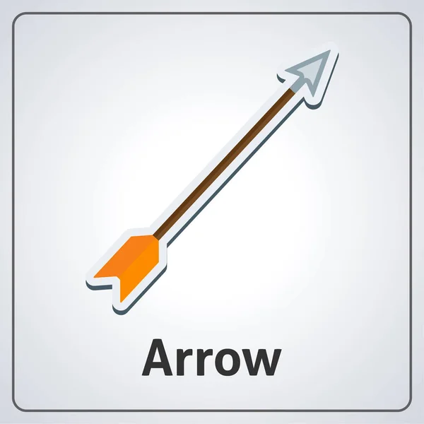 Flat medieval arrow — Stock Vector