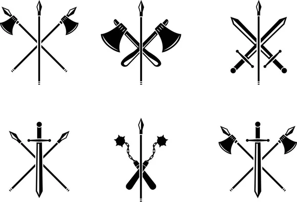 Símbolo negro medieval — Vector de stock