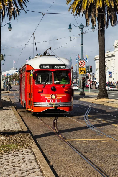 São Francisco, EUA, O eléctrico do teleférico — Fotografia de Stock