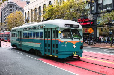 San Francisco Ca, Usa, Historic sokak araba