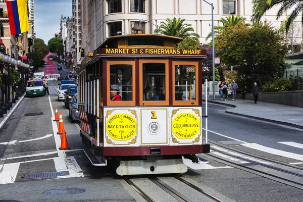 San Francisco CA, EUA, carro de rua histórico — Fotografia de Stock