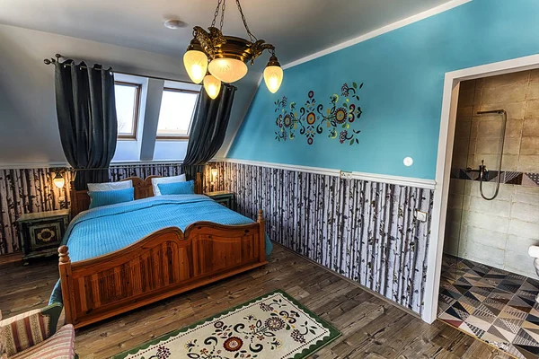 Luxe hotel slaapkamer interieur — Stockfoto
