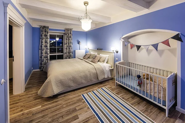 Luxe hotel slaapkamer interieur — Stockfoto