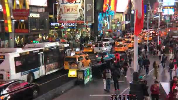 New York City Usa October 2016 Times Square Traffic Featured — Stock video