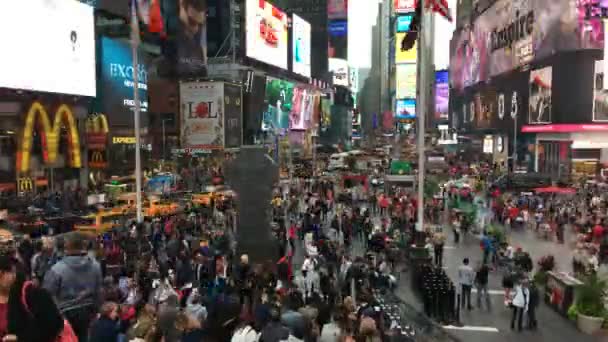 Nova Cidade Iorque Eua Outubro 2016 Tráfego Times Square Caracterizado — Vídeo de Stock