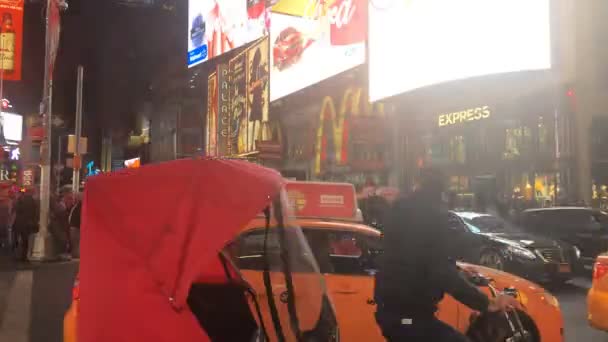 New York City Usa Ottobre 2016 Traffico Times Square Caratterizzato — Video Stock