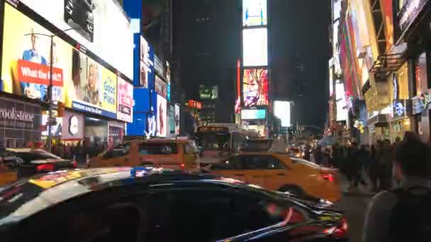 New York City Usa Ottobre 2016 Traffico Times Square Caratterizzato — Video Stock