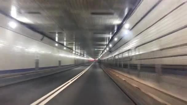 Holland Tunnel New York Verenigde Staten Verbind Manhattan Soho Newport — Stockvideo