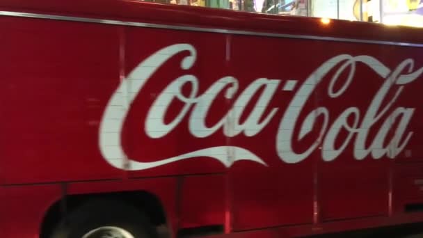 New York Usa October 2016 Drivers Pov Coca Cola Transport — 图库视频影像