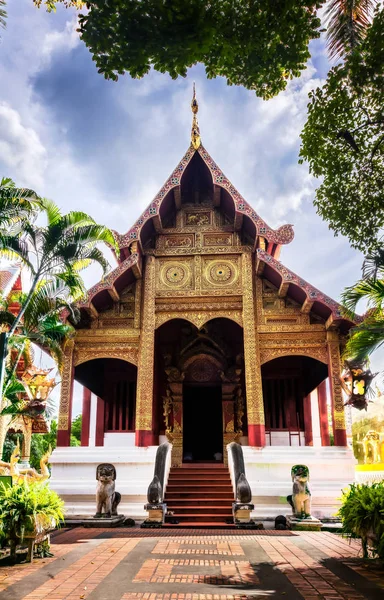 Tempel wat prasingh locater in der Provinz chiang mai, Thailand — Stockfoto