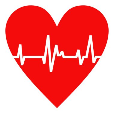 Kardiyogram kalp vektör tasarımı