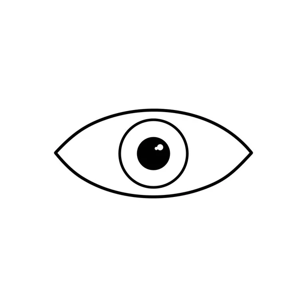 Desenho do vetor do ícone do olho — Vetor de Stock