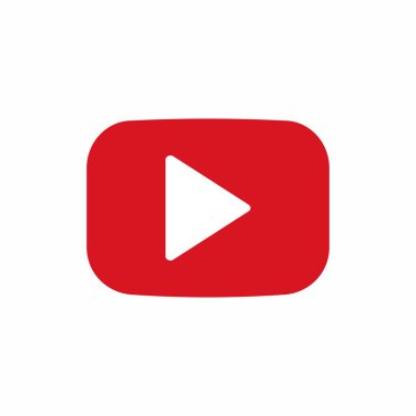 Kırmızı play butonuna vektör tasarımı