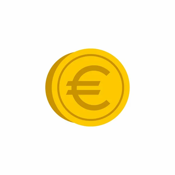 Монетный вектор евро — стоковый вектор