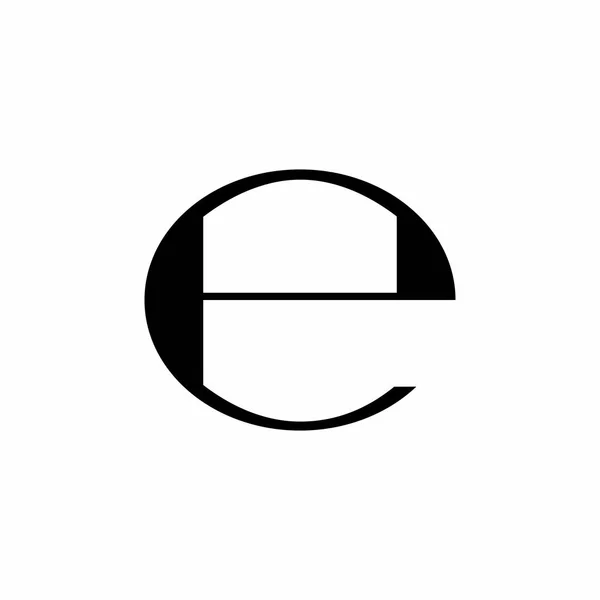 Estimated sign, E mark, E symbol vector design — Stock Vector