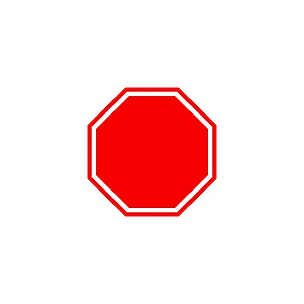 Stop signe conception vectorielle vierge — Image vectorielle