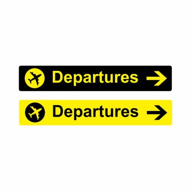 Havaalanı gidiş işareti tasarım vektör