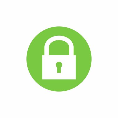 Asma kilit simgesi vektör tasarım kapalı