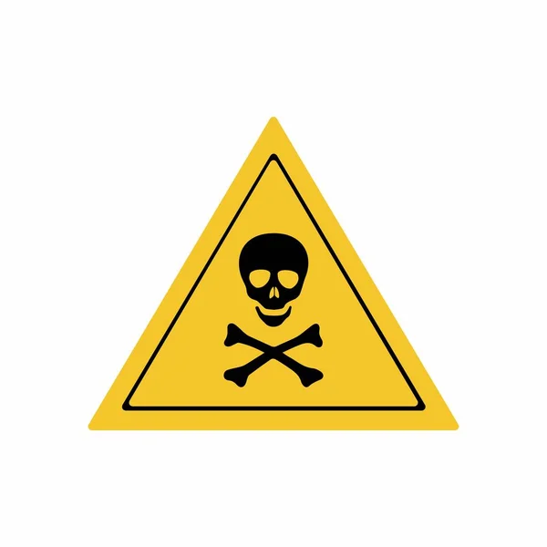 Tasarım uyarı toksik tehlike işareti vektör — Stok Vektör