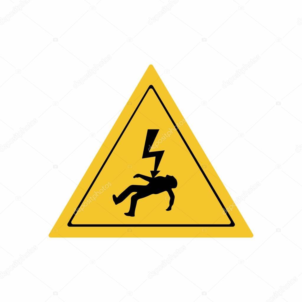 Electricity hazard sign vector design