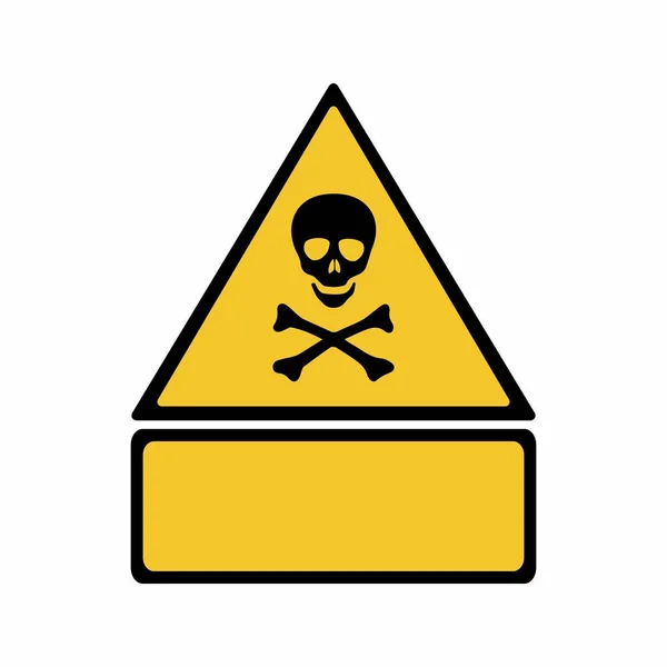Warning toxic hazard sign vector design — Stock Vector