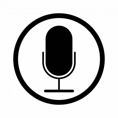 Mikrofon işaret tasarım vektör